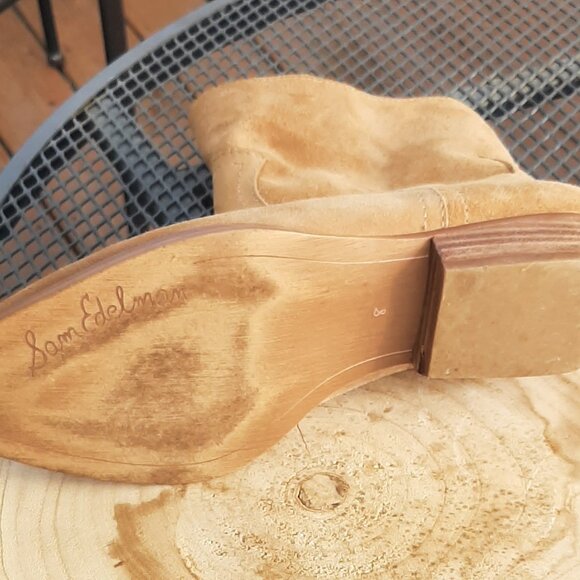 Sam Edelman "Ava" Carmel Suede Boots Size 8M - Picture 11 of 12